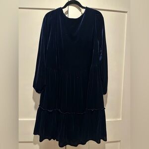 Anthropologie Ro&De velvet Navy Blue womens Dress